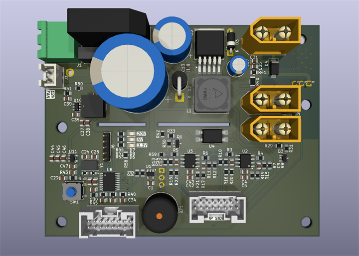 Elektronik kör yük V1 PCB yerleşim ekranı