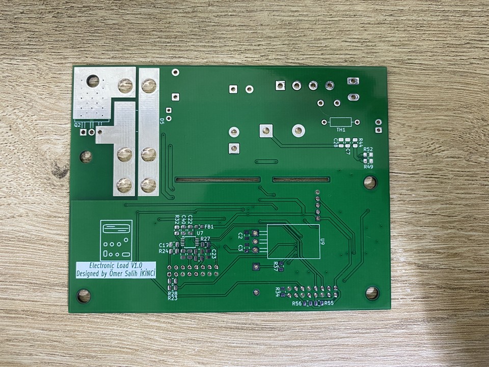 Elektronik kör yük V1 PCB test bağlantısı birinci görünüm